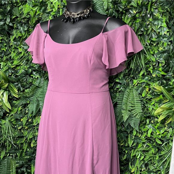 CELEBRATE DB STUDIO Dress Women 12 Pink‎ Flowy Cold Shoulder Evening Gown 2381 - Picture 9 of 10